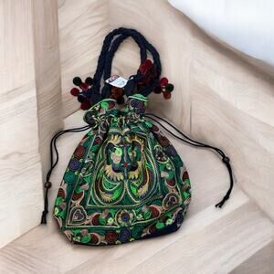 Disney Parks Lumily Thailand Handmade Embroidered Tassel Shoulder Bag